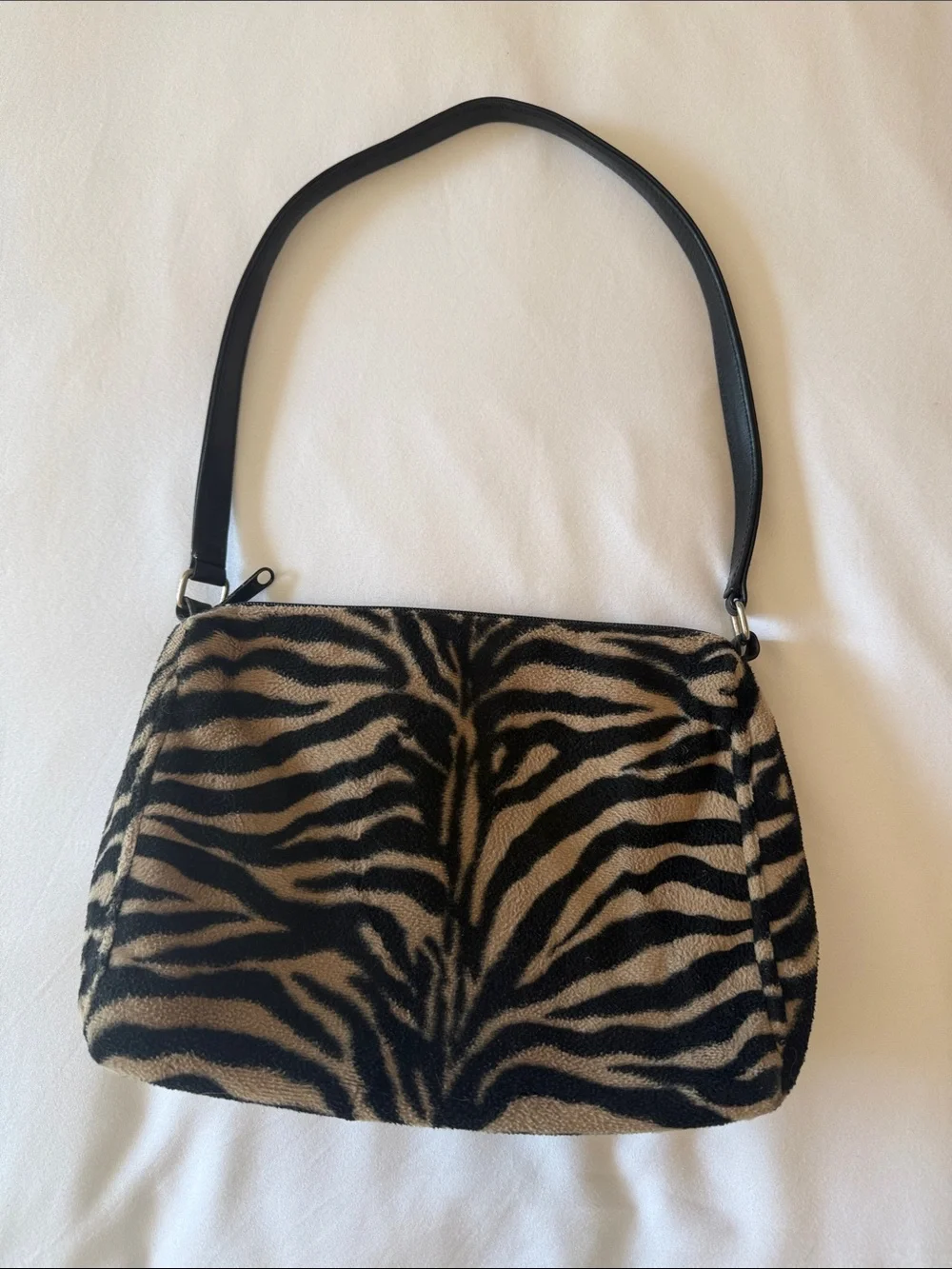 kate spade Black and Tan Zebra-Print Clare Shoulder Bag